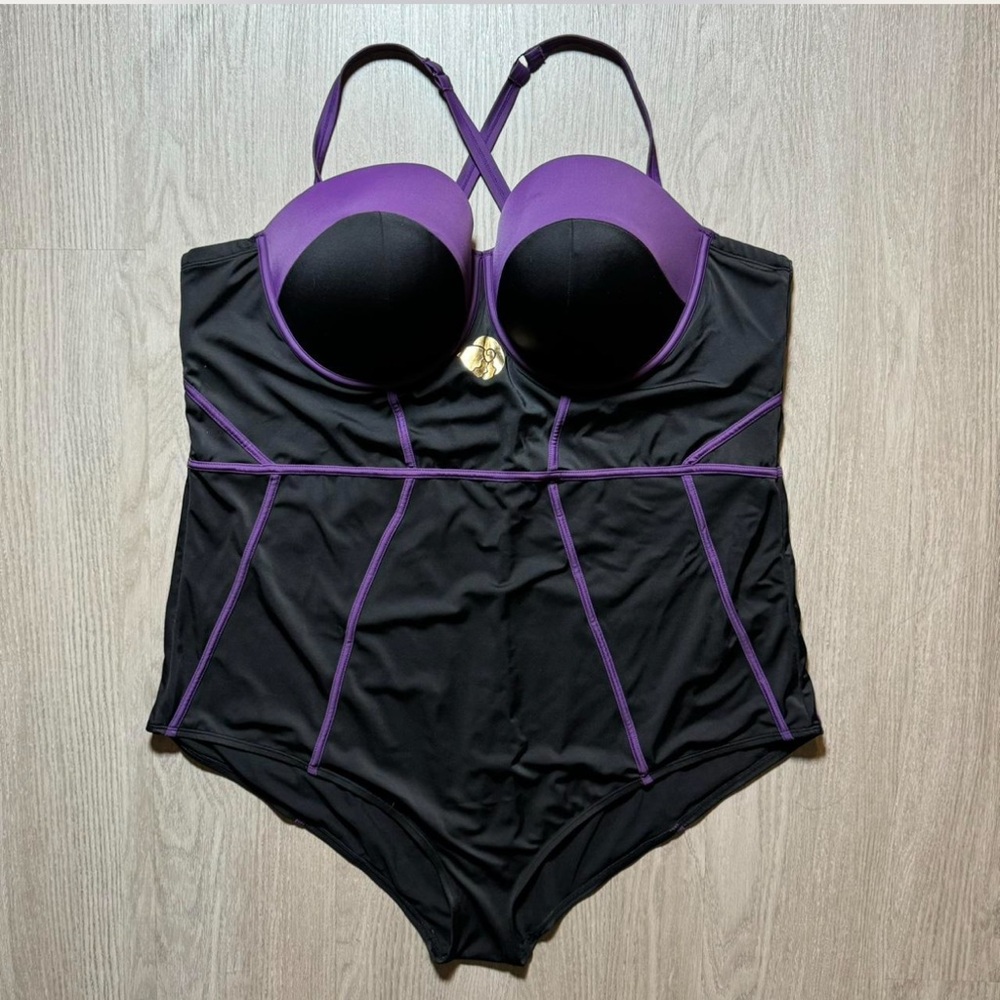 Torrid Disney Ursula Strappy Back One Piece Swimsuit